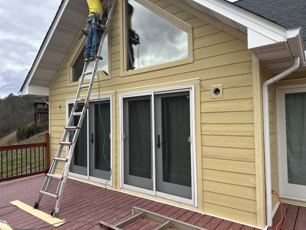 Fiber cement installer