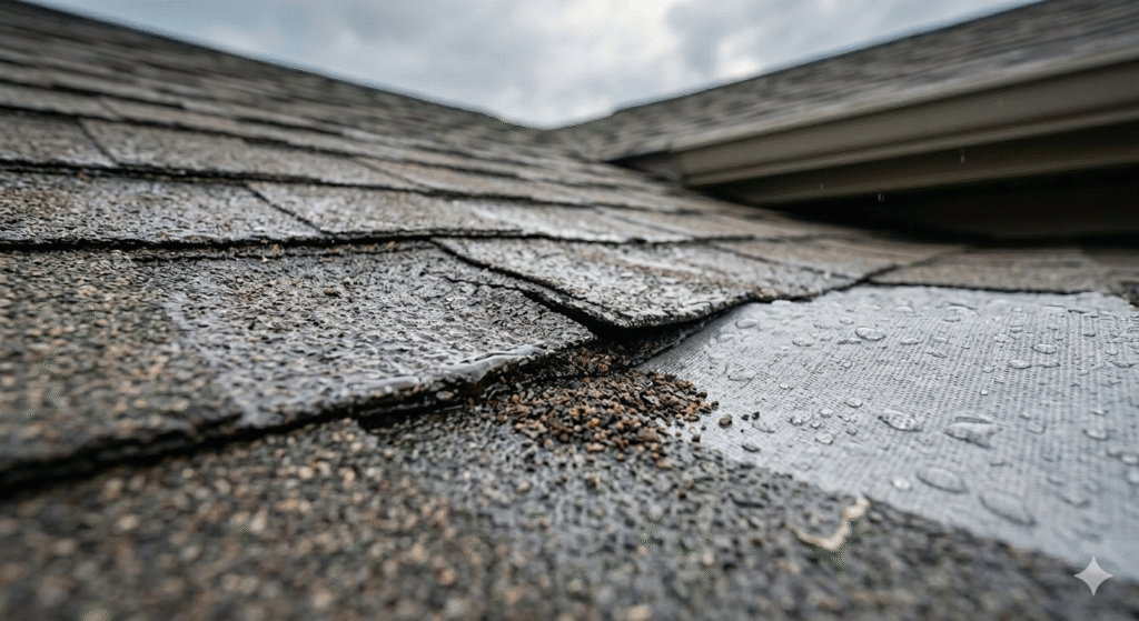 Common shingle problems like high nailing and wind damage in Knoxville