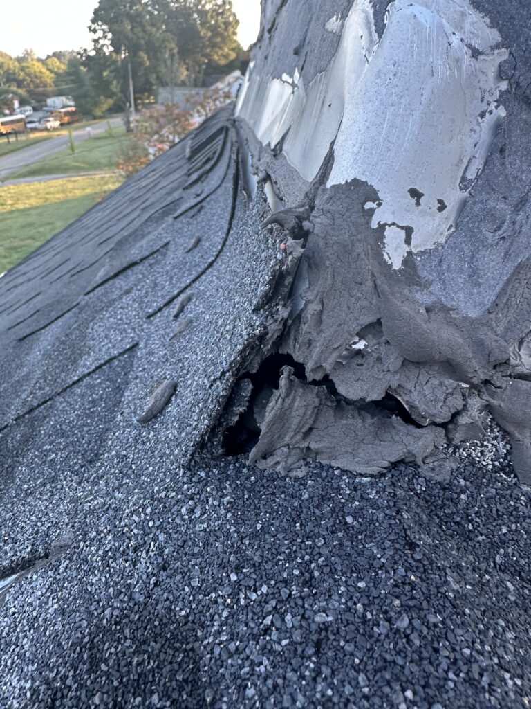 Step by step roof shingle repair process by MI Homesiding & Roofing