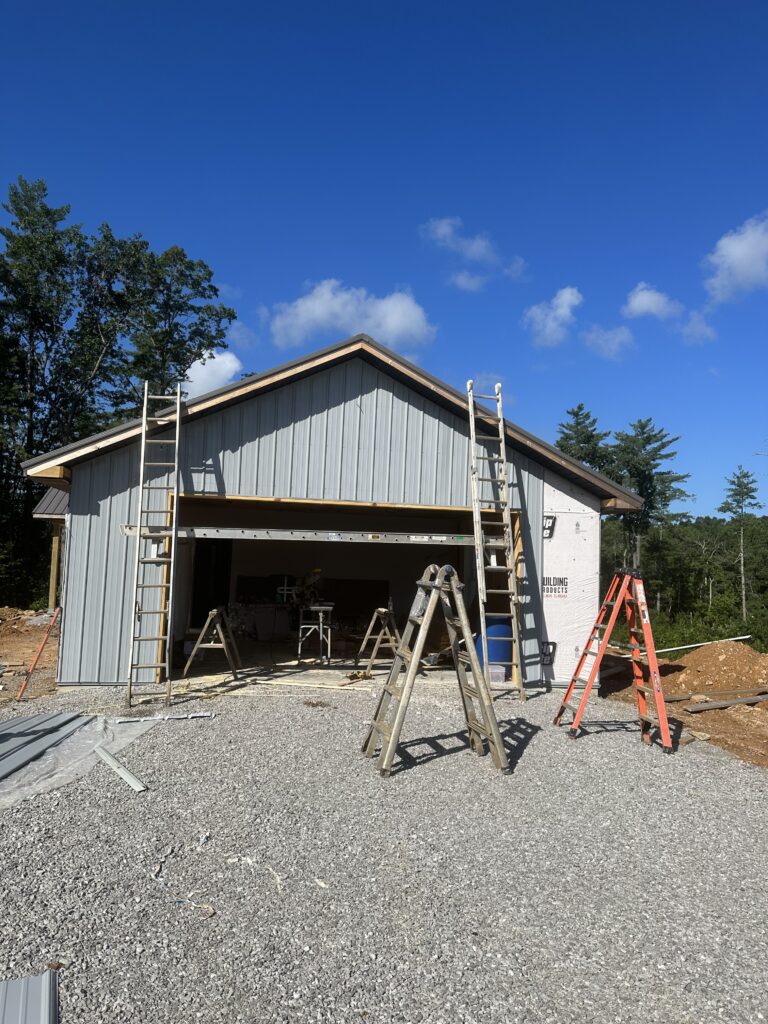 Modern steel board and batten siding installation in Knoxville TN.