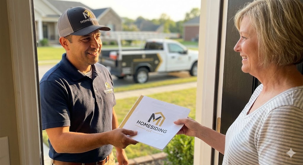 A professional and itemized roof repair estimate by MI Homesiding & Roofing, showing transparent material costs in Knoxville TN.