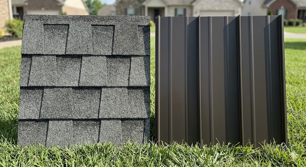 lose-up of rotten, darkened roof decking discovered during a roof tear-off inspection in Knoxville, TN.