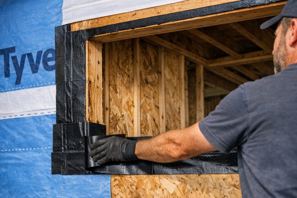 Professional window flashing installation to prevent water damage in Knoxville, TN.