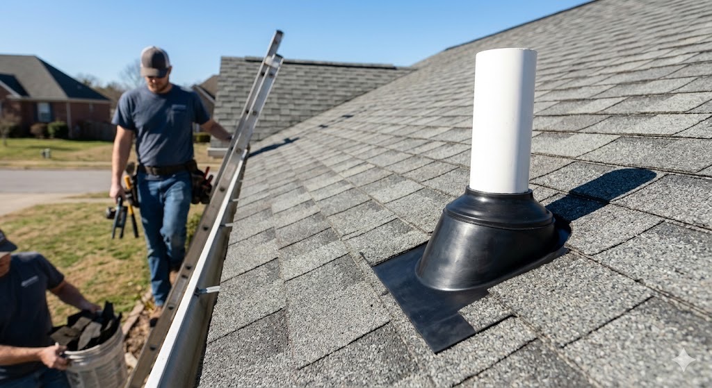 The process of removing a failed pipe boot and installing a high-quality replacement.