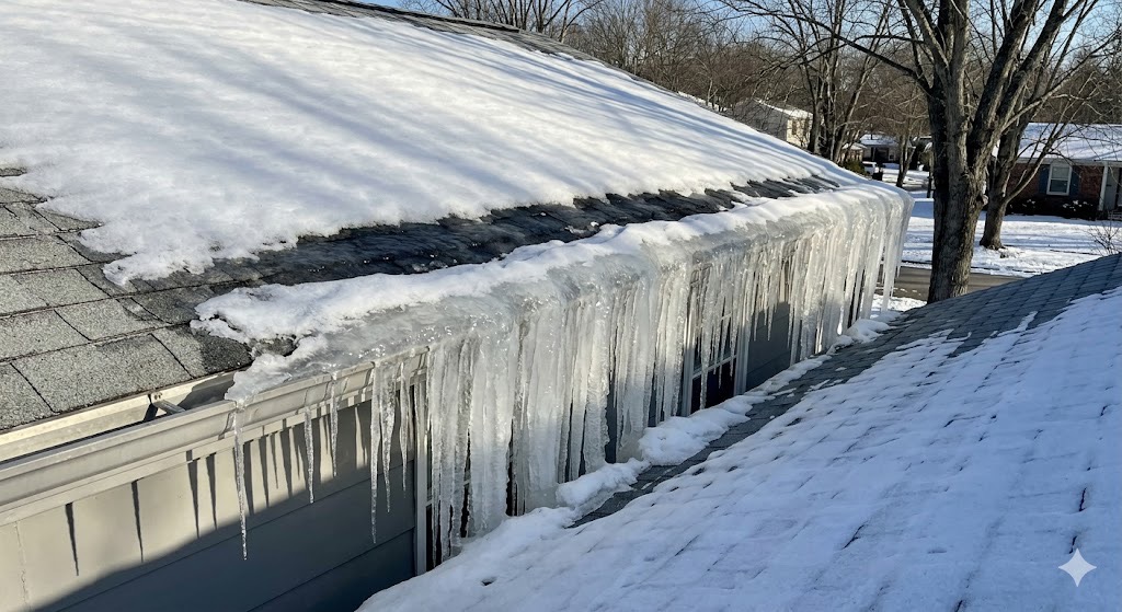 Installing a premium self-adhered ice and water shield membrane on a roof edge in Knoxville to prevent winter leaks.