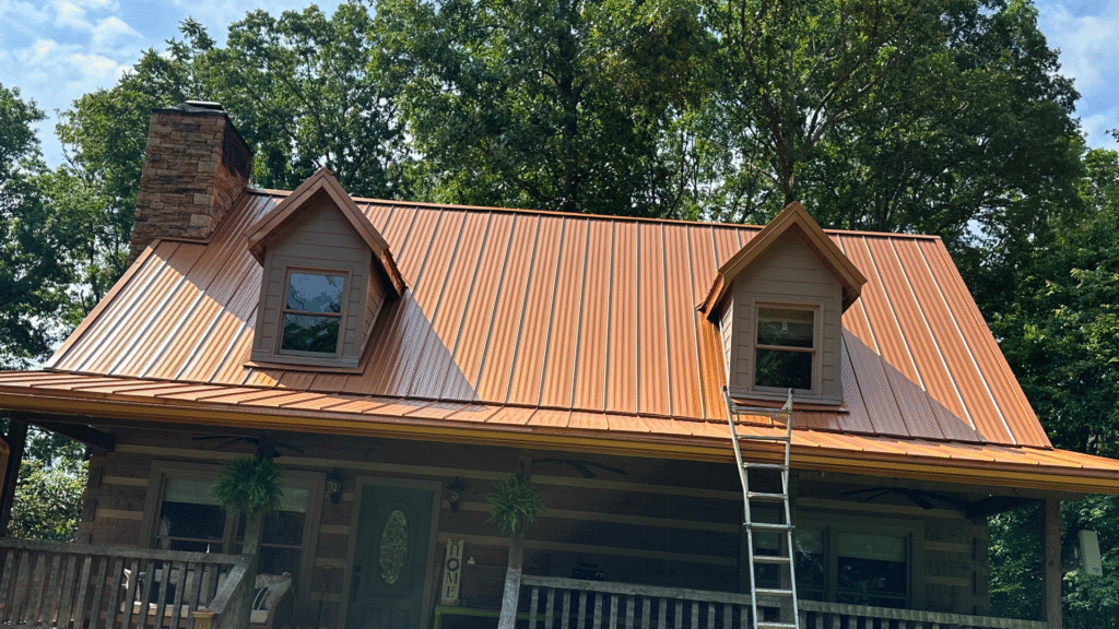 performing a comprehensive professional roof inspection in Knoxville, evaluating the entire roofing system for hidden issues.