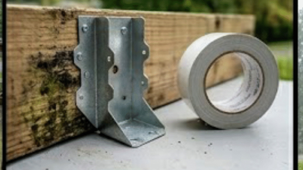 walking the project with a homeowner on their existing deck, discussing structure.