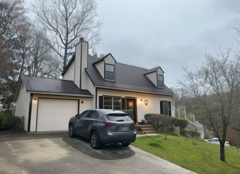 Completed chimney siding repair using rot-resistant materials and professional sealing.