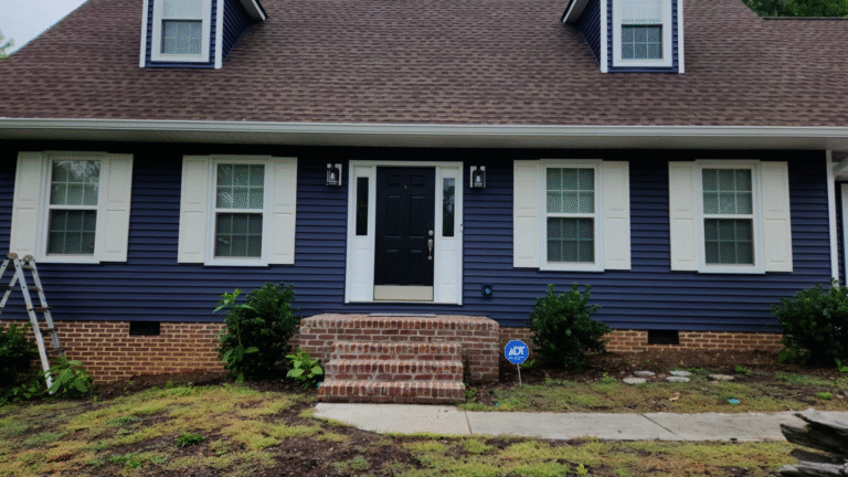 Comparison of premium vinyl and James Hardie fiber cement siding materials for replacement or repair in East Tennessee.