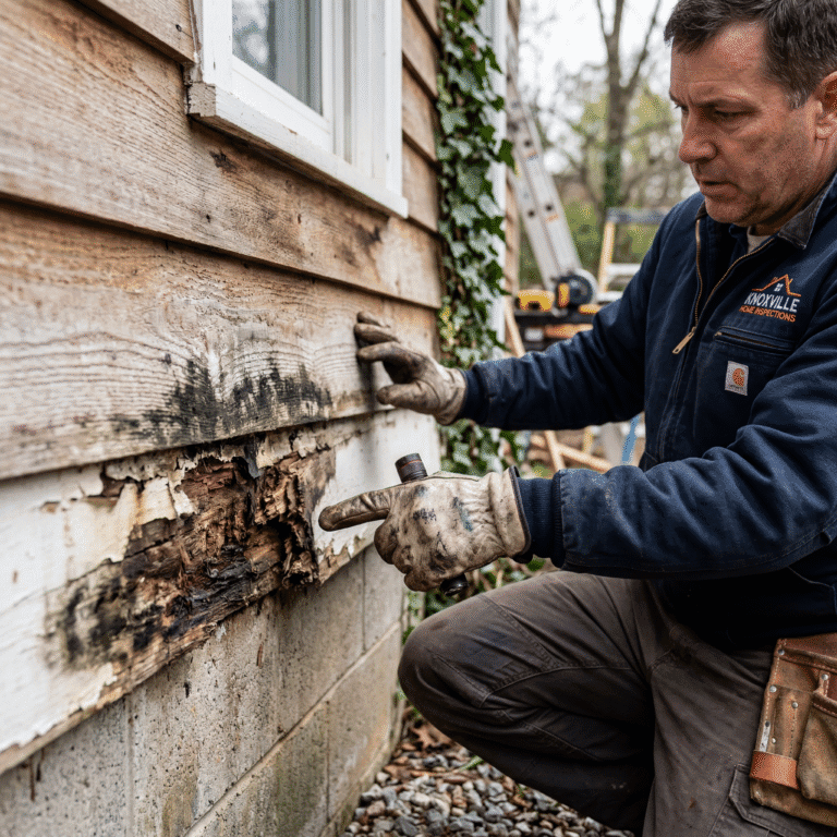 Water intrusion and leaks between the siding and the house foundation.