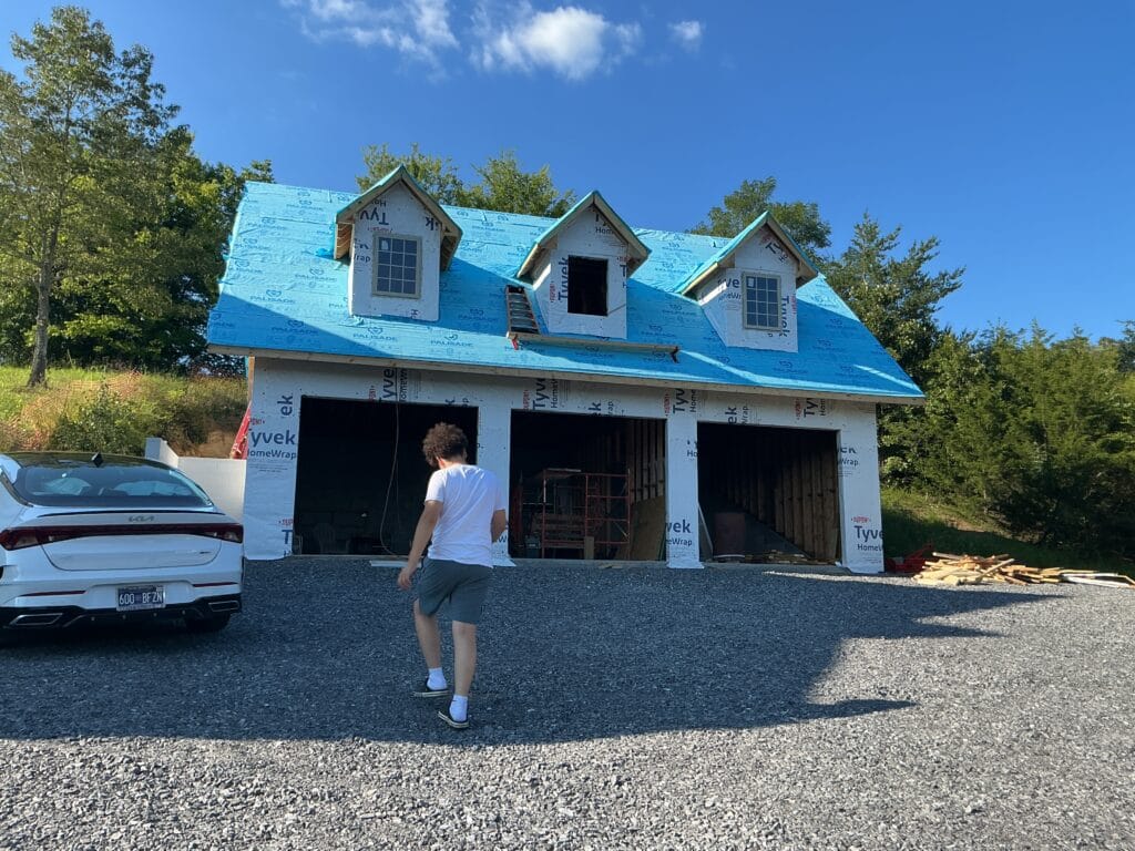 Metal roof inspection in progress in Knoxville, TN