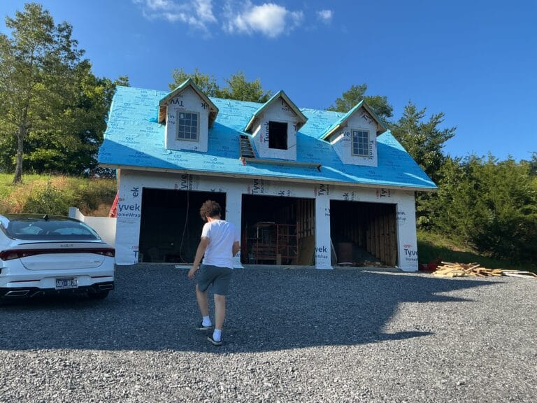 Metal roof inspection in progress in Knoxville, TN
