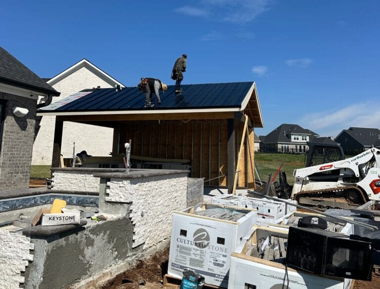 Ribbed panel metal roofing installation in Knoxville, TN