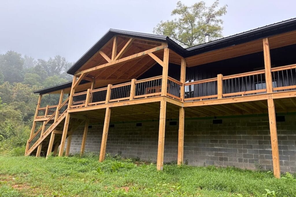 Deck framing repair before new boards on a Powell, TN home