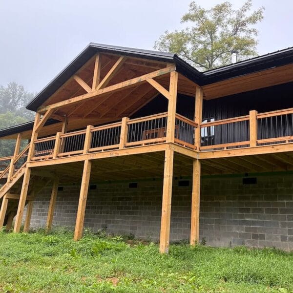 "Deck framing repair before new boards on a Powell, TN home