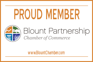 Blount Partnership Chamber of Commerce proud member badge